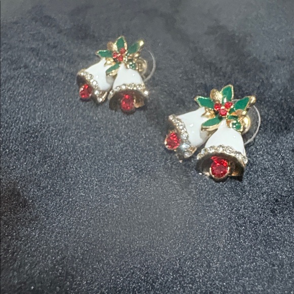 Festive Bell Earrings with Red and Green Accents - Picture 5 of 5